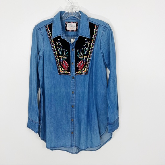 Anthropologie Holding Horses Murelet Chambray Buttondown Tunic NWT 2 - Picture 3 of 9